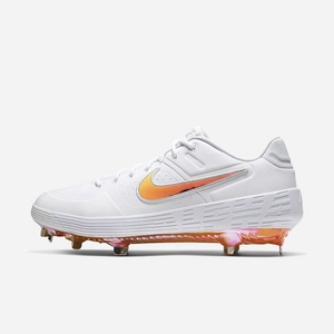 Crampon Baseball Nike Alpha Huarache Elite 2 Low Blanche 2865-143 White/Laser Orange/Pure Platinum/Magma Orange Femme | FQI-61352716